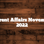 Current Affairs November 2022